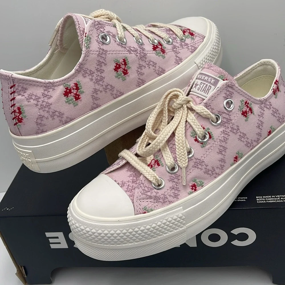 Converse WMNS Platform Sneakers A13660C CTAS LIFT OX SUMMIT PINK/VINTAGE WHITE